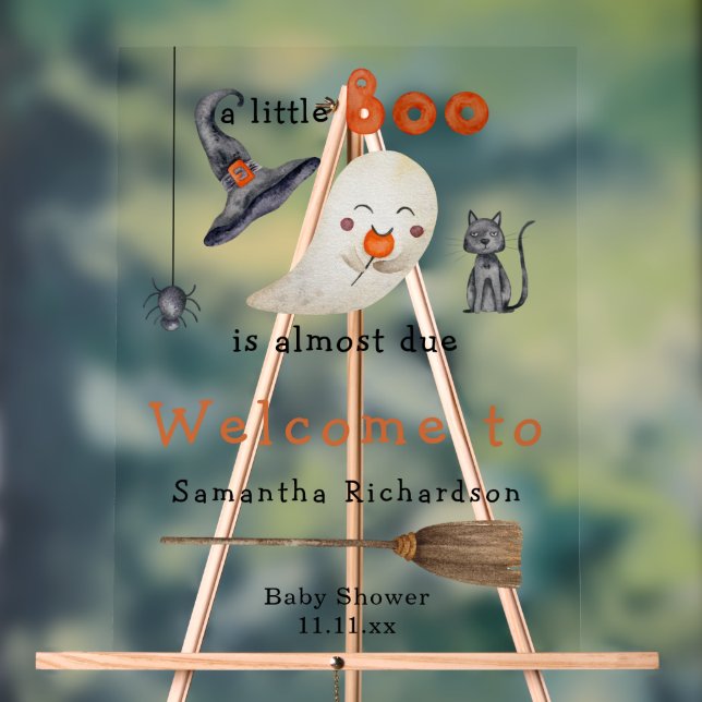 Halloween Ghost Begrüßungs-Babydusche Acrylschild