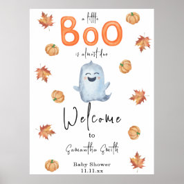 Halloween Ghost Begrüßungs-Babydusche Poster