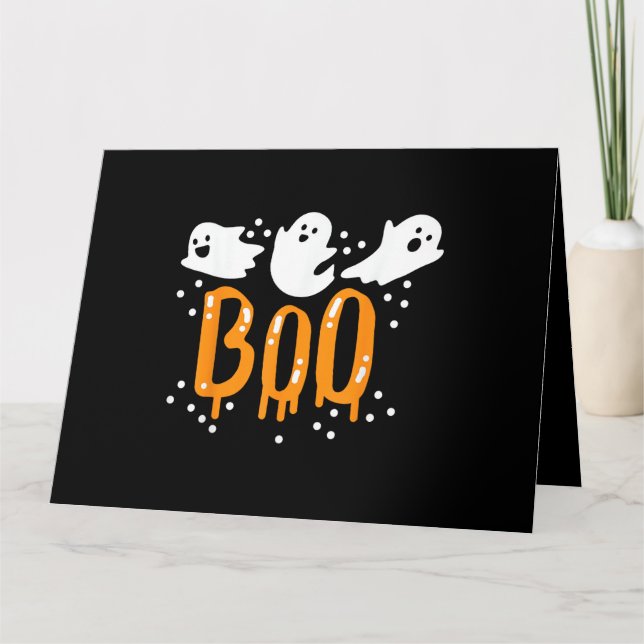 Halloween Ghost Boo Cute Karte (Vorderseite)