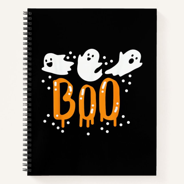 Halloween Ghost Boo Cute Notizbuch (Vorderseite)