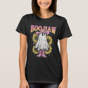 Halloween Ghost Boo Haw Western Cowgirl Sonnenblum T-Shirt