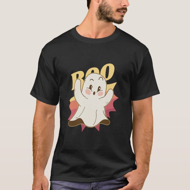 Halloween Ghost Boo Niedlich T-Shirt (Vorderseite)