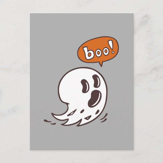 Halloween Ghost Boo Postcard Postkarte (Vorderseite)
