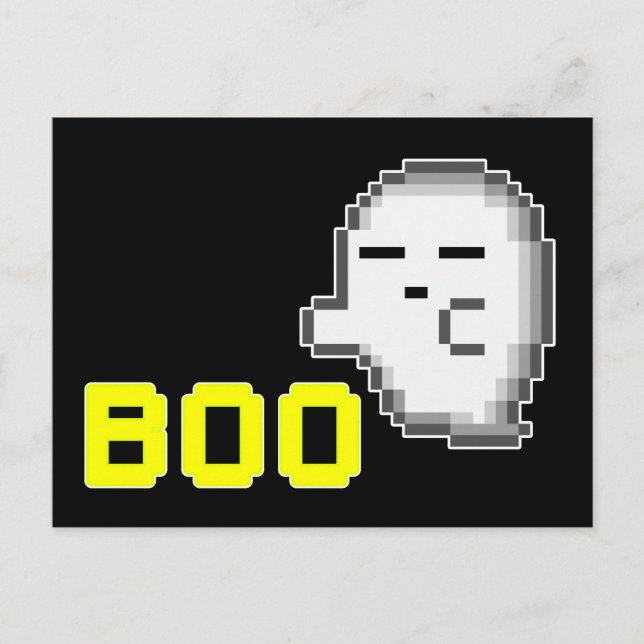 HALLOWEEN GHOST - BOO POSTKARTE (Vorderseite)