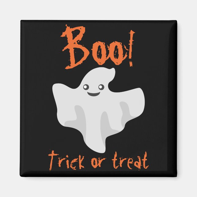 Halloween Ghost Boo! Trick oder Treat Magnet (Vorne)