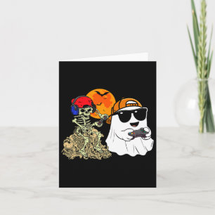 Halloween Ghost Boys Kids Gaming Beängstigend Skel Karte