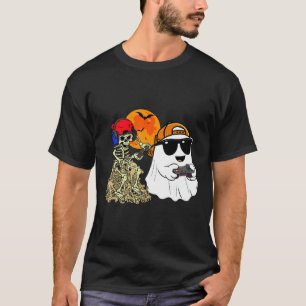 Halloween Ghost Boys Kids Gaming Beängstigend Skel T-Shirt