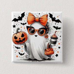 Halloween Ghost Button