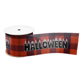 Halloween Ghost Candle Lettering Satinband