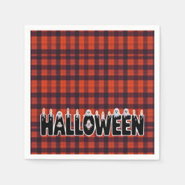 Halloween Ghost Candle Lettering Serviette
