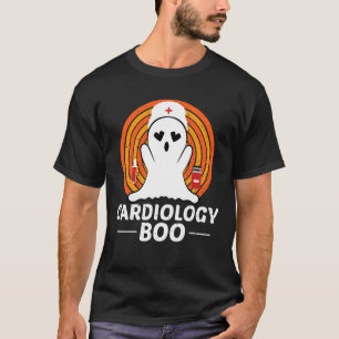 Halloween Ghost Cardiology Boo Nurse Ghost Figurin T-Shirt
