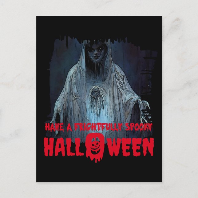 Halloween Ghost Catchy Phrases Postkarte (Vorderseite)