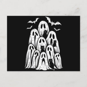 Halloween Ghost Cats Lover Fall Spooky Jahreszeit Postkarte