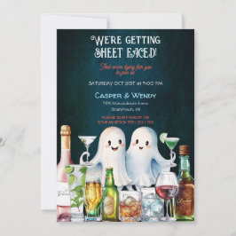 Halloween Ghost Cocktails Einladung