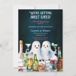 Halloween Ghost Cocktails Einladung