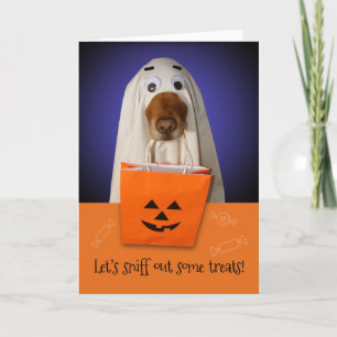Halloween Ghost Dog, Sniff Out Leckereien Karte