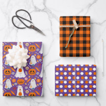 Halloween Ghost Dog Wrapping Paper Set 3