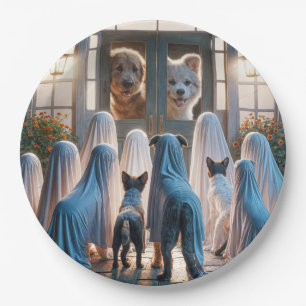Halloween Ghost Dogs Pappteller