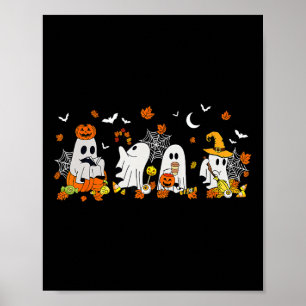 Halloween Ghost Drink Kaffee Fall Ghost Buch Re Poster