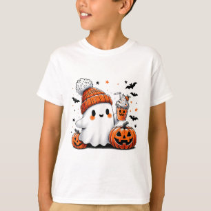Halloween Ghost Drink Kaffee Geist Eiskaffee M T-Shirt