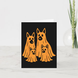 Halloween Ghost Family Funny Dog L Karte