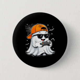 Halloween Ghost Gamer Beängstigend Costume Gaming Button