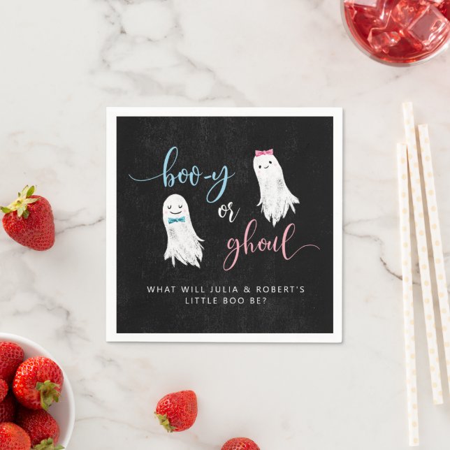 Halloween Ghost Gender Reveal Party Serviette (Beispiel)