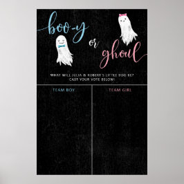 Halloween Ghost Gender Reveal Stimmzeichen Poster