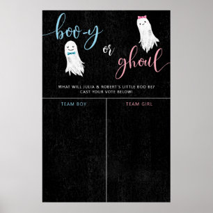 Halloween Ghost Gender Reveal Stimmzeichen Poster