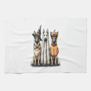 Halloween Ghost German Shepherd Dog Geschirrtuch
