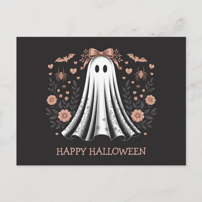 Halloween Ghost Girl Postcard Postkarte (Vorderseite)