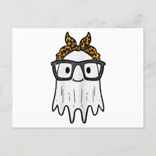 Halloween Ghost Glasses Niedlich Feiertagspostkarte