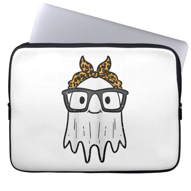 Halloween Ghost Glasses Niedlich Laptopschutzhülle (Vorderseite)