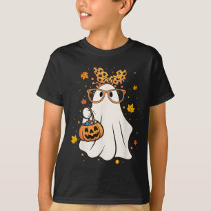 Halloween Ghost Gles Niedlich Leopard Ndana Girl W T-Shirt