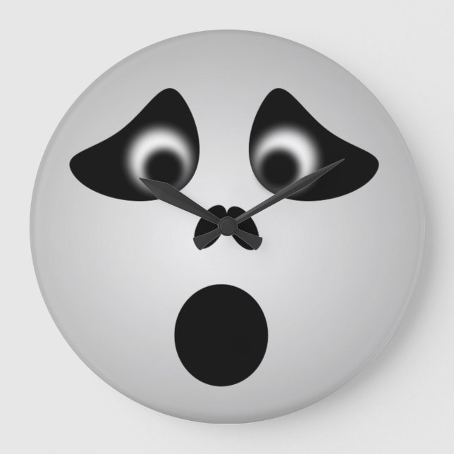 HALLOWEEN GHOST GROßE WANDUHR (Vorderseite)