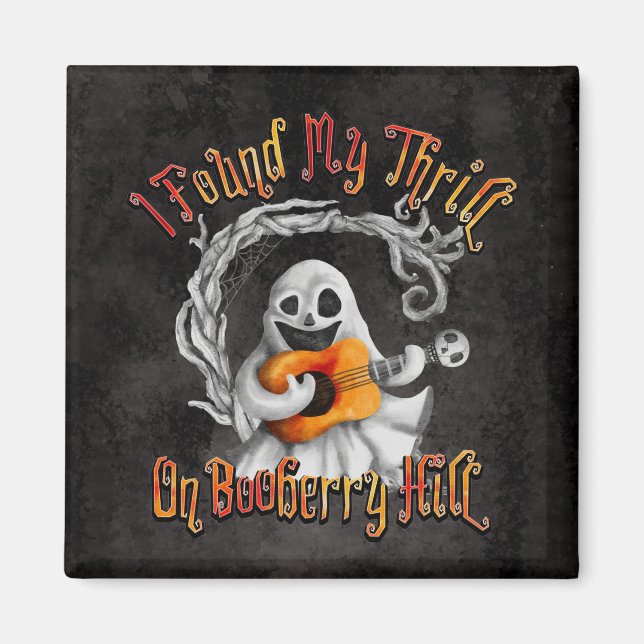 Halloween Ghost Guitar Booberry Hill Magnet (Vorne)