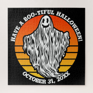 Halloween Ghost haben einen schönen Retro-Vintag Puzzle