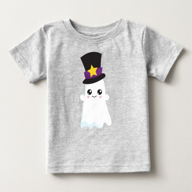 Halloween, Ghost, Hat, Trick oder Treat, Boo Baby T-shirt (Vorderseite)
