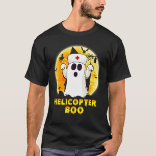 Halloween Ghost Helicopter Boo Nurse Nursing Men W T-Shirt