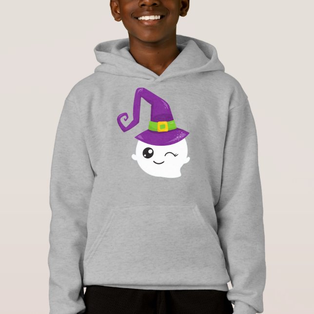 Halloween, Ghost, Hexenhut, Trick oder Treat, Boo Hoodie (Vorderseite)