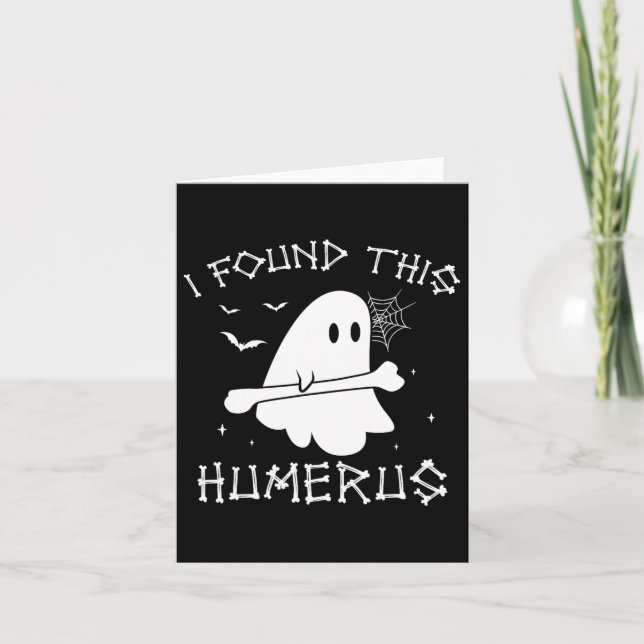 Halloween Ghost I fand Humerus Funny Costume Men Karte (Vorderseite)
