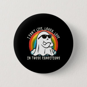 Halloween Ghost, ich kann nicht lachen Liebe in di Button