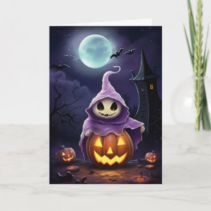 Halloween Ghost Illustration Karte