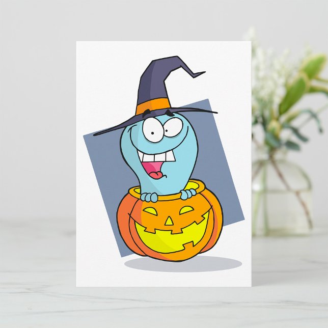 Halloween Ghost in Pumpkin Spooky Hexe Einladung (Von Creator hochgeladen)