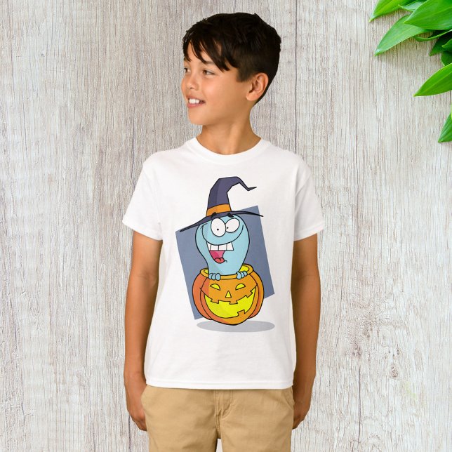 Halloween Ghost in Pumpkin Spooky Hexe T-Shirt (Von Creator hochgeladen)