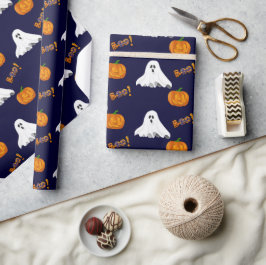 Halloween Ghost Jack O' Lantern Pattern Geschenkpapier