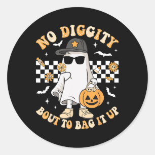Halloween Ghost keine Digi-Bout, um es bis Kleinki Runder Aufkleber