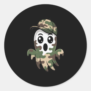 Halloween Ghost Kids Runder Aufkleber