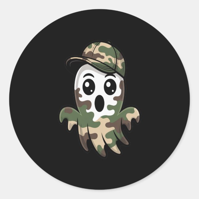 Halloween Ghost Kids Runder Aufkleber (Vorderseite)