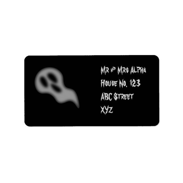 Halloween-Ghost-Label Adressaufkleber (Vorne)